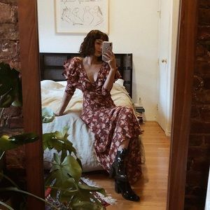 Doen Whistler Dress in Terracotta Lily Print